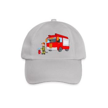 Feuerwehrmann Feuerwehrtruck Feuer Brand Löschen - Baseballkappe - Grau - Vorne
