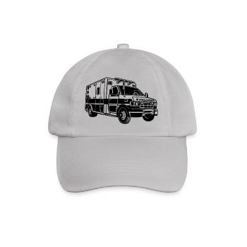 Krankenwagen / Rettungswagen 01_schwarz - Baseballkappe - Grau - Vorne
