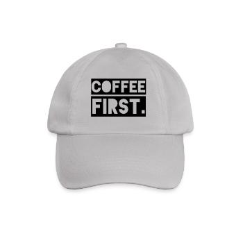 Coffee First - Baseballkappe - Grau - Vorne