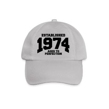 aged to perfection established 1974 (de) - Baseballkappe - Grau - Vorne
