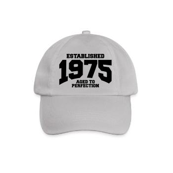 aged to perfection established 1975 (de) - Baseballkappe - Grau - Vorne