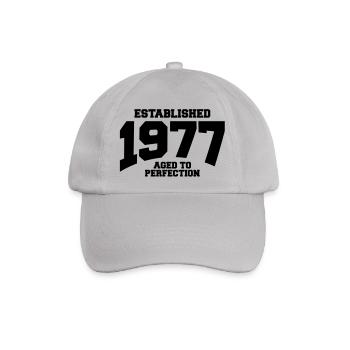 aged to perfection established 1977 (de) - Baseballkappe - Grau - Vorne