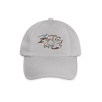 Lures And Baits - Angeln Köder Fischen Fisch - Baseballkappe - Grau - Vorne