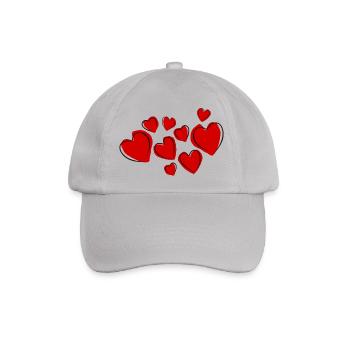 Liebe, herzchen für den Liebsten , Liebste - Baseballkappe - Grau - Vorne