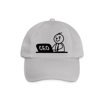 CEO von Arbeitslaptop - Baseballkappe - Grau - Vorne