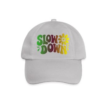 Slow Down Yoga Achtsamkeit und Ruhe - Baseballkappe - Grau - Vorne