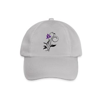 Orchidee / orchid (2c) - Baseballkappe - Grau - Vorne