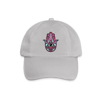 Hamsa Hand Geschenk Idee - Baseballkappe - Grau - Vorne