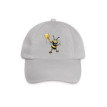 Biene - Baseballkappe - Grau - Vorne