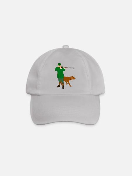 Jäger mit Hund - Baseballkappe - Grau