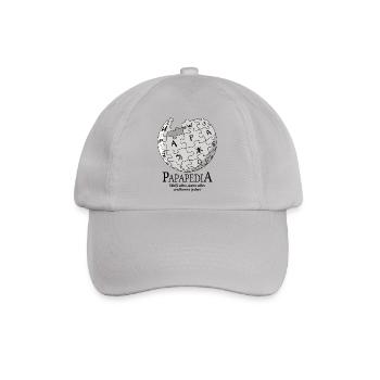 Papapedia wikpedia Vatertag Papa Dad Geschenk neu - Baseballkappe - Grau - Vorne