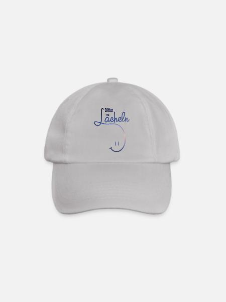 lachen laecheln Geschenk Geschenkidee bitte Smiley - Baseballkappe - Grau