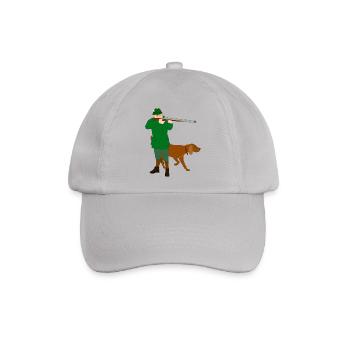 Jagd, Hund, Jäger - Baseballkappe - Grau - Vorne