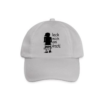 leck mich am arsch - Baseballkappe - Grau - Vorne