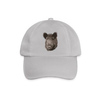 Wild Boar - Wildschwein - Keiler - Baseballkappe - Grau - Vorne