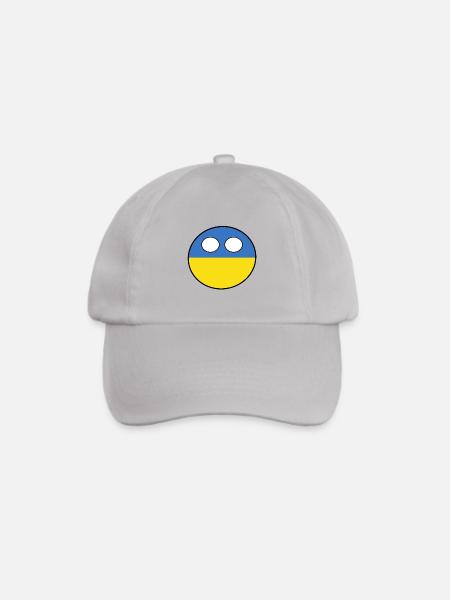 Countryball Land Heimat Ukraine - Baseballkappe - Grau