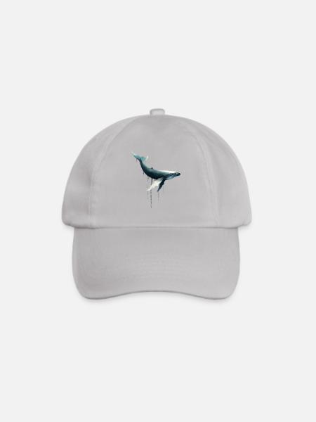 Buckelwal - Baseballkappe - Grau