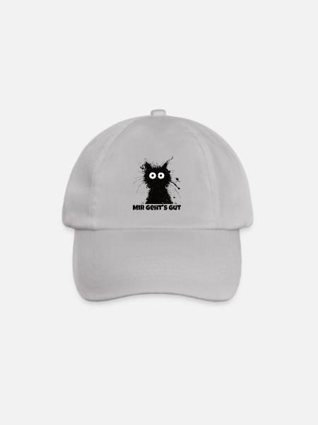 Mir gehts gut Katze - Baseballkappe - Grau