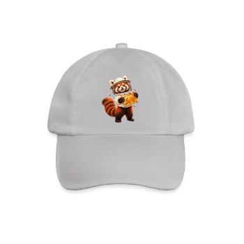 Roter Panda-Imker mit Wabenwabe - Baseballkappe - Grau - Vorne