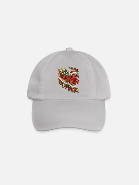 Dackel Weihnachtsgeschenkschlitten - Baseballkappe - Grau