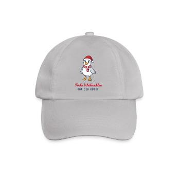 Weihnachten Möwe – Frohe Weihnachten von der Küste - Baseballkappe - Grau - Vorne