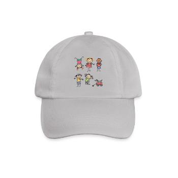 Kids - Baseballkappe - Grau - Vorne