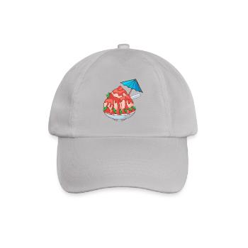 Eis Speiseeis Eiskrem Eiscreme Kugeleis Eisbecher - Baseballkappe - Grau - Vorne