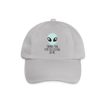 Alien / Area 51 / UFO: Thank You For Believing In - Baseballkappe - Grau - Vorne