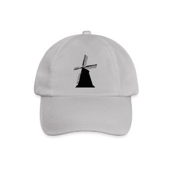 windmill windmuehle wind turbine windrad25 - Baseballkappe - Grau - Vorne