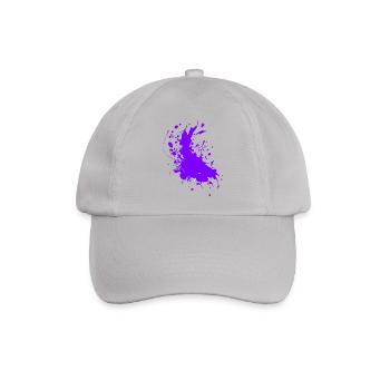 Splatter Farbe Spritzer Abstrakt - Baseballkappe - Grau - Vorne