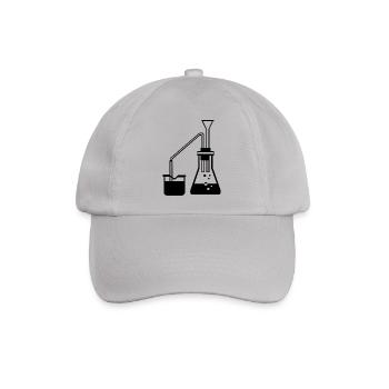 reagenzglas flask tube experiment chemistry chemie - Baseballkappe - Grau - Vorne