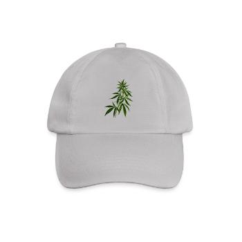 cannabis Marihuana Weed Pflanze - Baseballkappe - Grau - Vorne