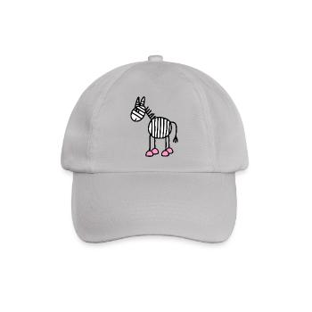 Streifen Gestreift Pferd Zebra - Baseballkappe - Grau - Vorne