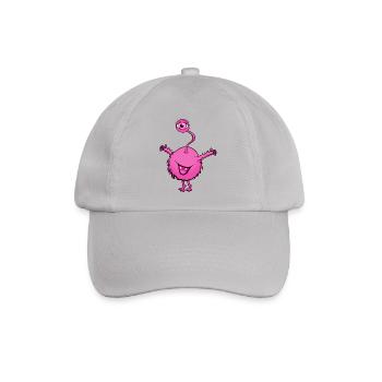 Monster Pink mit einem Auge - Baseballkappe - Grau - Vorne