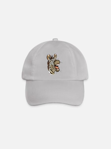 Zebra lachen - Baseballkappe - Grau