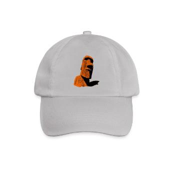 Moai Orange - Baseballkappe - Grau - Vorne