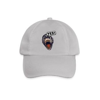 YES! Primat Affe Schimpanse - Baseballkappe - Grau - Vorne