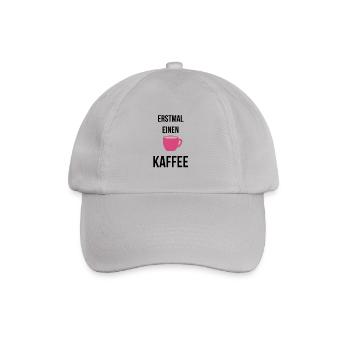 Erstmal einen Kaffee - Baseballkappe - Grau - Vorne