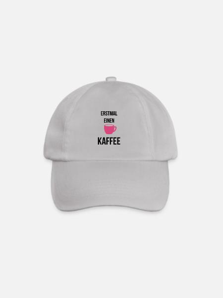 Erstmal einen Kaffee - Baseballkappe - Grau
