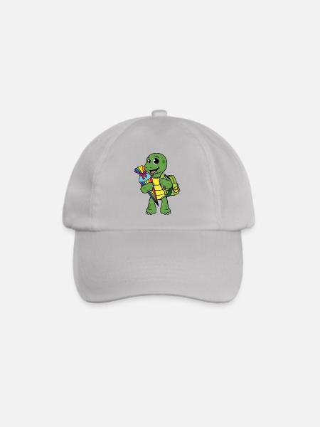 Schildkröte Schulkind Zuckertüte Einschulung Kind - Baseballkappe - Grau