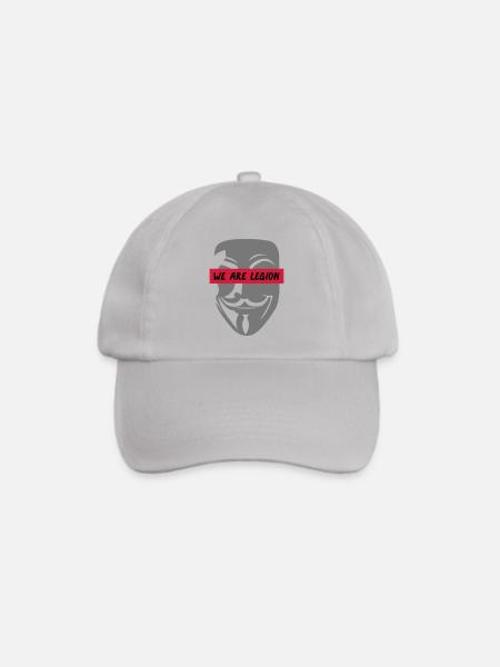 anonymous_we_are_legion_002 - Baseballkappe - Grau