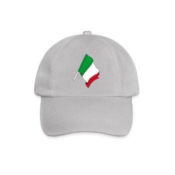 Flagge von Italien - Baseballkappe - Grau - Vorne