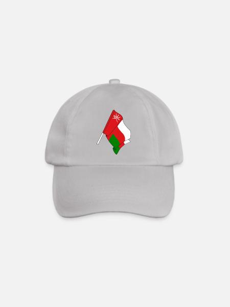 Flagge von Oman - Baseballkappe - Grau