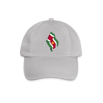 Flagge von Suriname - Baseballkappe - Grau - Vorne
