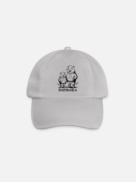 Papibara Papi Capybara Vater Lustig Papa Vatertag - Baseballkappe - Grau