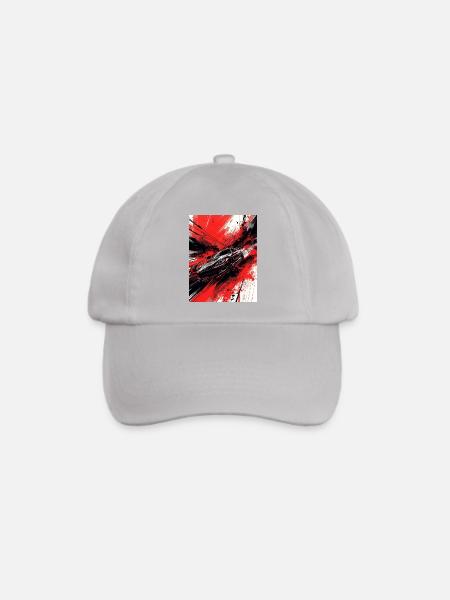 Rasender Rot Schwarz Japan  - Baseballkappe - Grau