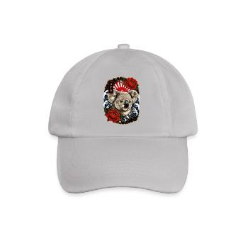Koala im japanischen Irezumi Tattoo Stil - Baseballkappe - Grau - Vorne