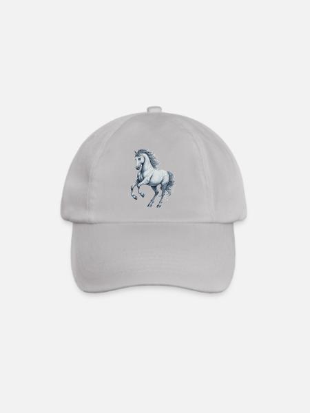 Pferd - Baseballkappe - Grau