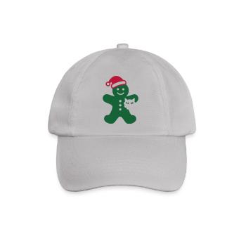 Lebkuchenmann Katze Grafik - Baseballkappe - Grau - Vorne