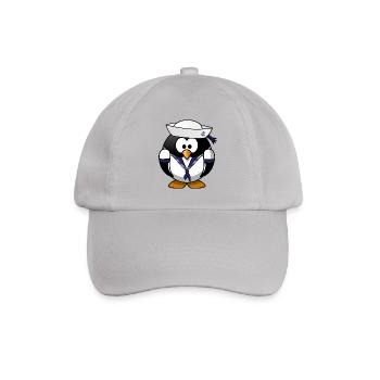 Pinguin Matrose - Baseballkappe - Grau - Vorne